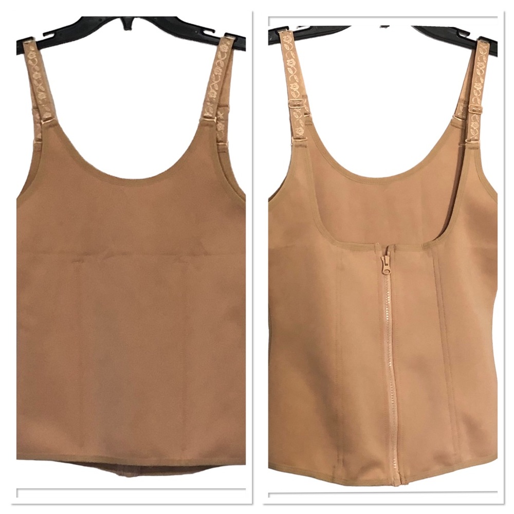 Womens 2X Shapewear Trainer Tank High Compression Boning Hooks & Zipper …